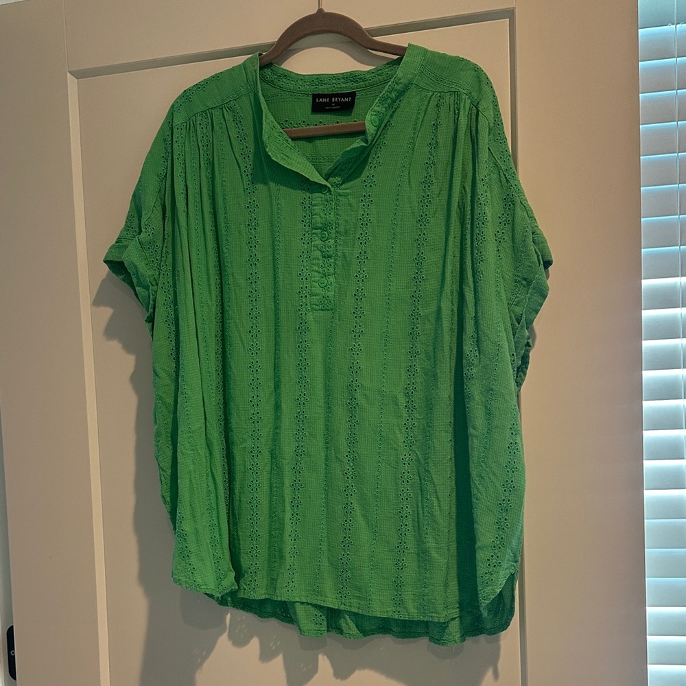 Lane Bryant Vibrant Green Blouse